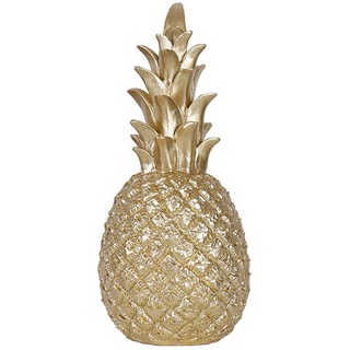 PIGPIGFLY Ananas-Ornamente,Moderne Wohnzimmer Ornamente, Deko Figuren,Deko Wohnzimmer, Home Store Dekoration, Bürodekorationen,Polyresin, Geschenk 25cm(Gold)