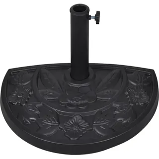 Sonnenschirmständer halbrund Schirmfuss Ständer - Schwarz