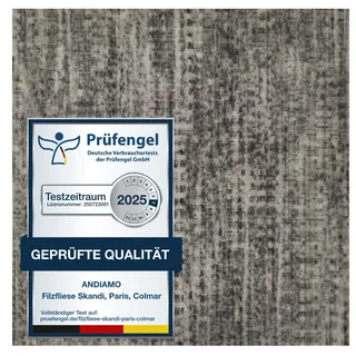 Andiamo Teppichfliese »Paris Nadelfilz«, quadratisch, 4 mm Höhe, 40x40 cm, selbstklebend, robust & strapazierfähig, 25 Stück (4 qm)