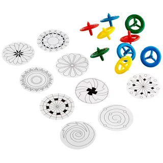 Baker Ross Kreisel zum Ausmalen für Kinder zum Dekorieren und Spielen, toll als Mitgebsel und Geschenk - (12 Stück), EK164, sortiert, 6,5 cm