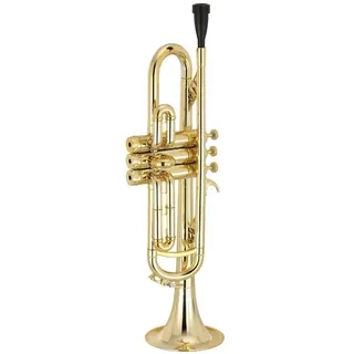 ZO Trompete - aus ABS-Kunststoff, in Bb, mit Tasche, Goldfarbe