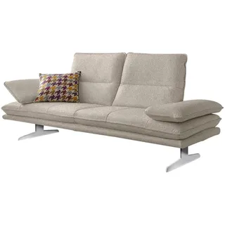 W.Schillig 2,5-Sitzer »broadway Designsofa mit hohem Sitzkomfort« Sitztiefenverstellung, Kopfteil- & Seitenteilverstellung, Breite 236cm braun
