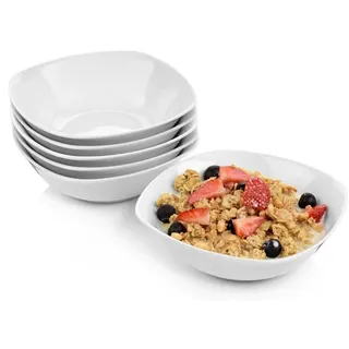 Sänger Müslischalen SET Bilgola - 6 teilig aus Porzellan , Weiß , Keramik , 6-teilig , kratzfest , Geschirr, Schalen & Schüsseln, Müslischalen