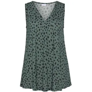 LASCANA LASCANA, Tanktop mit Alloverprint, Sommertop, ärmellos, grün
