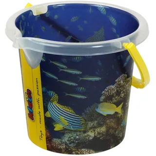 Theo Klein 2100 Aqua Action Coral Reef Sandeimer, 2 Liter | Robuster Eimer für Sandkasten und Strand | Spielzeug für Kinder ab 18 Monaten