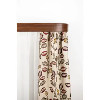 Schienensystem GARESA "Kunststoffschiene mit Blende", braun (nussbaum), L:140cm T:7,5cm, Kunststoff, Gardinenstangen, Schienensystem, seitlich mit 2 Rundbögen (kein Spalt zwischen Vorhang und Wand)