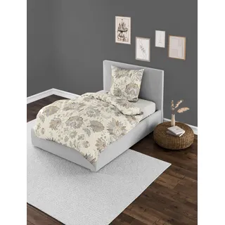 BIERBAUM 4144 Paisley Sand 135 x 200 cm + 80 x 80 cm