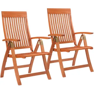 Gartenstuhl MERXX "Bordeaux, Eukalyptusholz", braun, B:63cm H:62cm T:110cm, Massivholz, Stühle, Gartenstuhl, klappbar, verstellbar, Topseller