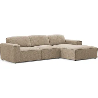 Wohnlandschaft Ecksofa "La Mia" - Luxus - Blur Beige Stoff, L-Form, Moderne Loungegarnitur, Ecksofa für das Wohnzimmer, Ottomane Rechts. - Beige
