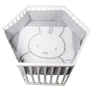 roba Laufgitter 6-eckig 106 x 121 cm weiß Bodenfarbe miffy