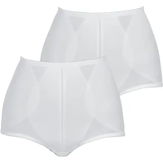 Miederhose SUSA "2er Pack Miederhose Classics", Damen, Gr. 95, weiß (weiß weiß), Stoff, Obermaterial: 80% Polyamid PA. 20% Elasthan EL., Unterhosen Miederhose