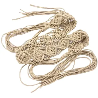 SYSUII Flechtgürtel Damen Boho Stil Kleid Taillengürtel Mit Quaste für Frauen Geflochtene Gewebte Kette Seil Gürtel für Rock Kleid Bauchkette