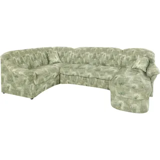 DOMO collection Wohnlandschaft »Bahia U-Form, B/T: 308/200 cm, mit Federkern, belastbar bis 140kg/Sitz« Microfaser MELROSE®, mocca, grün