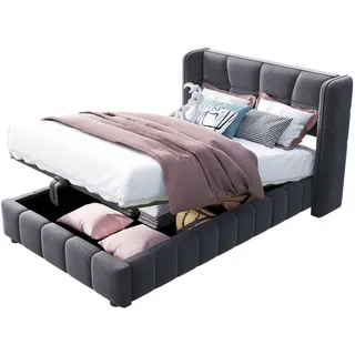 modfu Polsterbett 90 x 200 cm Grau