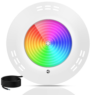 LyLmLe Harz Gefüllt Poolbeleuchtung LED, 35W Ultraflach RGB Poolscheinwerfer RGB,140° Abstrahlwinkel,IP68 Wasserdicht,Aufputzmontage,12V AC(Steuergerät Nicht enthalten)