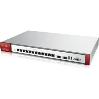 Zyxel Router Firewall ATP800, inkl. 1 J. Security GOLD Pack - Grau, Rot