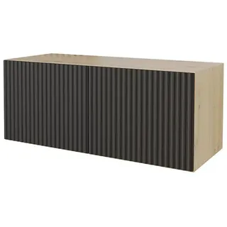altdecor Noa-2-W Lowboard 100x40x40 cm Schwarz/Artisan Holzwerkstoff