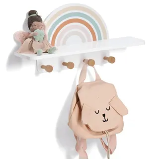 Zeller Wandgarderobe Rainbow 48 x 13 x 24 cm Mehrfarbig