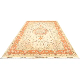 morgenland Orientteppich »Perser - Täbriz - Royal - 300 x 202 cm - beige«, rechteckig, 7 mm Höhe, Wohnzimmer, Handgeknüpft, Einzelstück mit Zertifikat, beige