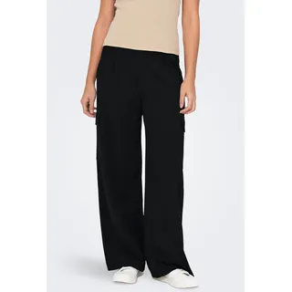 Jdy Jerseyhose "JDYGEGGO LIFE POCKET PANT JRS NOOS", Damen, Gr. M (38), Länge 32, schwarz, Jersey, Obermaterial: 95% Polyester, 5% Elasthan, unifarben, normal, Hosen Jerseyhose