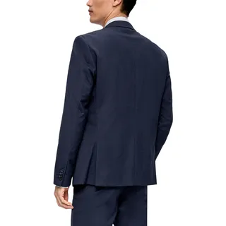 s.Oliver Herren Sakko – Slim Fit, Hahnentritt-Muster, Reverskragen