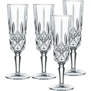 Nachtmann Vorteilset 2 x 4 Stück Noblesse Champagnerglas 104248 und Geschenk + Spende