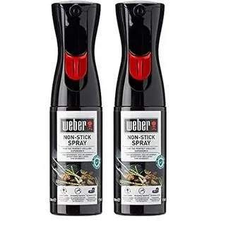 Weber Non-Stick Spray 200ml, Antifhaftspray für Grillrost, Nebelspray mit großem Sprühbereich, 100% auf natürlichen Inhaltsstoffen, zum Einfetten des Grillrostes (17685) (Packung mit 2)