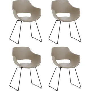 MCA furniture Schalenstuhl »Rockville« (Set) 4 Stk.4er-Set, Kufe, Kunststoff, Belastbarkeit 120 kg, Sitzhöhe ca. 46 cm, grau