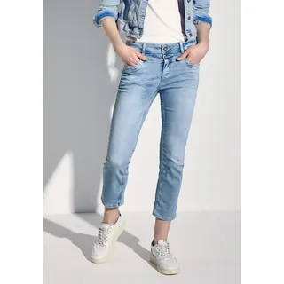 STREET ONE "Style Jane", Damen, Gr. 27, Länge 26, ultra bleach random washed, Denim/Jeans, Obermaterial: 89% Baumwolle, 8% Polyester, 3% Elasthan, unifarben, regular fit 7/8-Länge, Jeans, im Five-Pocket Style
