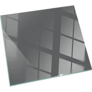 Farbe Grau-Braun – Glasbodenplatte für – Kaminofen – Kaminplatte Glas – Schutzglas – Funkenschutzplatte –Glasbodenplatte Feuerfeste – Hitzeschutzplatte – Bodenschutz aus Glas – 60x60 cm