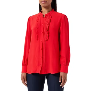 Seidensticker Damen Regular Fit Langarm Bluse, Rot, 38