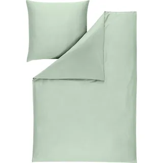 Estella Ateliers Uni-Satin- Bettwäsche-Garnitur Valetta Farbe mint Größe 135x200 + 80x80 - Türkis