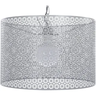 Beliani Hängeleuchte Grau
