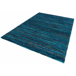 HANSE HOME Hochflor-Teppich »Chic«, rechteckig, 30 mm Höhe, Shaggy, Weich, Flauschig, Flokati, Meliert, Wohnzimmer, Schlafzimmer blau 80x150 cm