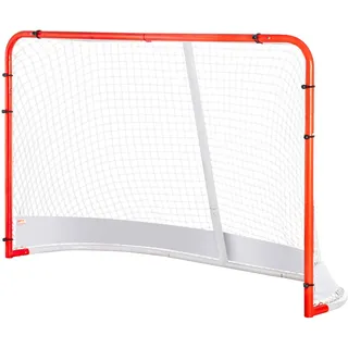 Vevor Hockeytor Streethockeynetz, Straßenhockey-Tor Hockeynetz, 183 x 64 x 122 cm Hockey-Trainingstor-Set, offizielles Profi Indoor/Outdoor-Hockeytor aus Stahlrohren mit Netz, weiß/rot, Training