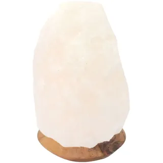 HIMALAYA SALT DREAMS Salzkristall-Tischlampe »USB-Rock« LED-Board 1 Stk. Warmweiß Handgefertigt aus Salzkristall - jeder Stein ein Unikat, H: ca.13 cm, weiß