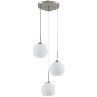 Lindby Pendelleuchte Jurian (Modern) in Weiß aus Glas (3 flammig, E27) - Deckenlampe Esstischlampe Hängelampe Hängeleuchte Wohnzimmerleuchte