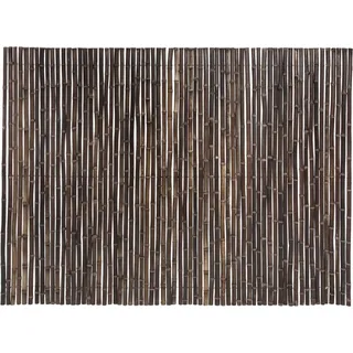 Floraworld Sichtschutz Bambusmatte Gala 90 cm x 300 cm Bambus Dunkel