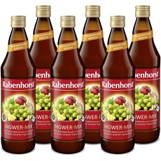 RABENHORST Ingwer-Mix BIO 6er Pack (6 x 700 ml). Durch schonende Herstellung in der hauseigenen Kelterei, entsteht eine besondere Qualität die man schmeckt