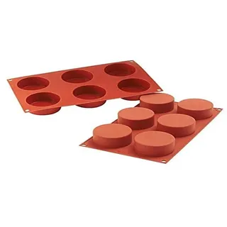 Silikomart SF127 Silikonform für Monoportionen Zylinder Ø 7 cm h 3,5 cm