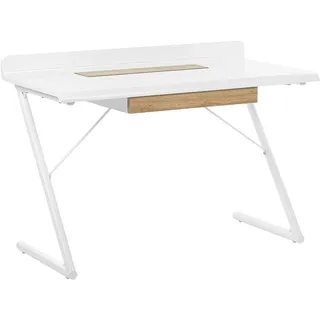 Beliani Schreibtisch Weiß / Braun