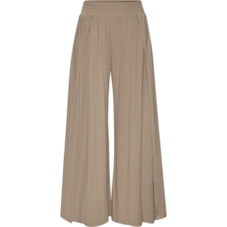 Haremshose LASCANA, Damen, Gr. 40/42, N-Gr, beige (taupe), Single Jersey, Obermaterial: 93% Polyester, 7% Elasthan, unifarben, Hosen Haremshose, mit überlappenden Seitennähten, Topseller