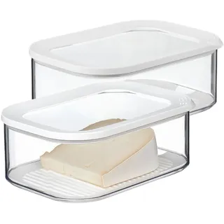 Mepal Modula rechteckig weiß 2 l 2-teiliges Set