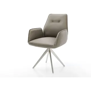 DeLife Esszimmerstuhl Zoa-Flex Leder schlamm