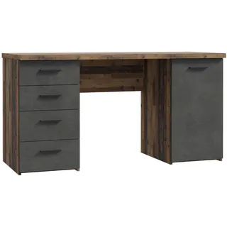 Forte Schreibtisch »Netta« Breite 145 cm, mit Schubladen, grau