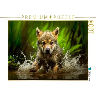CALVENDO Puzzle Der Wolf | 1000 Teile Lege-Größe 64 x 48 cm Foto-Puzzle für glückliche Stunden