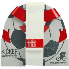FAHRER Ballhalter | Kicker (Rot/Weiß) - für Fußball, Handball, Basketball der Normgröße 5