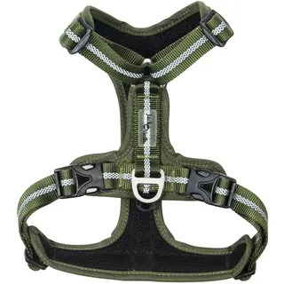 JACK AND VANILLA Ergonomischer Outdoor-Wandergurt, verstellbar, langlebig, Camouflage, Olivgrün, optimaler Komfort, gepolsterte Schultergurte, Größe M, Expeditionsmodell