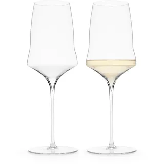 Josephinenhütte® JOSEPHINE N°1 Weißweingläser [DAS GLAS FÜR GENIESSER] - handgefertigt & mundgeblasen - 2er Set für Weißwein und Rosé - funktionales Design für intensives Aroma