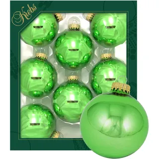 Krebs Glas Lauscha Jadegrün 7cm Glaskugeln uni